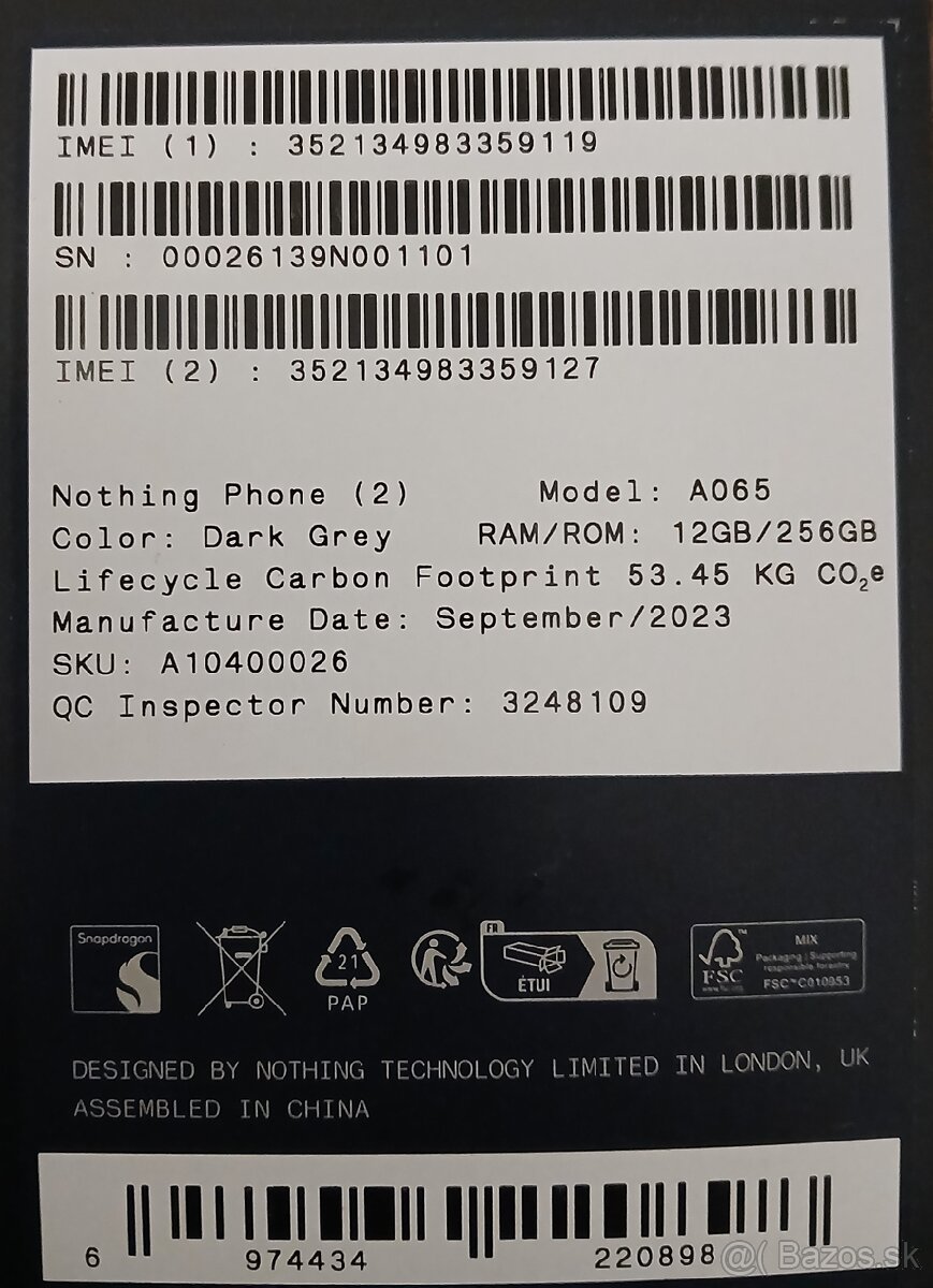 Predám Nothing Phone 2, 12GB/256GB - 6