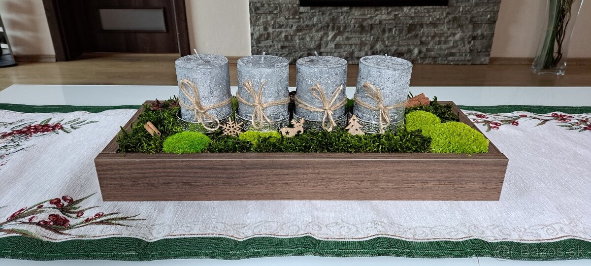 Machové adventné svietniky - 6