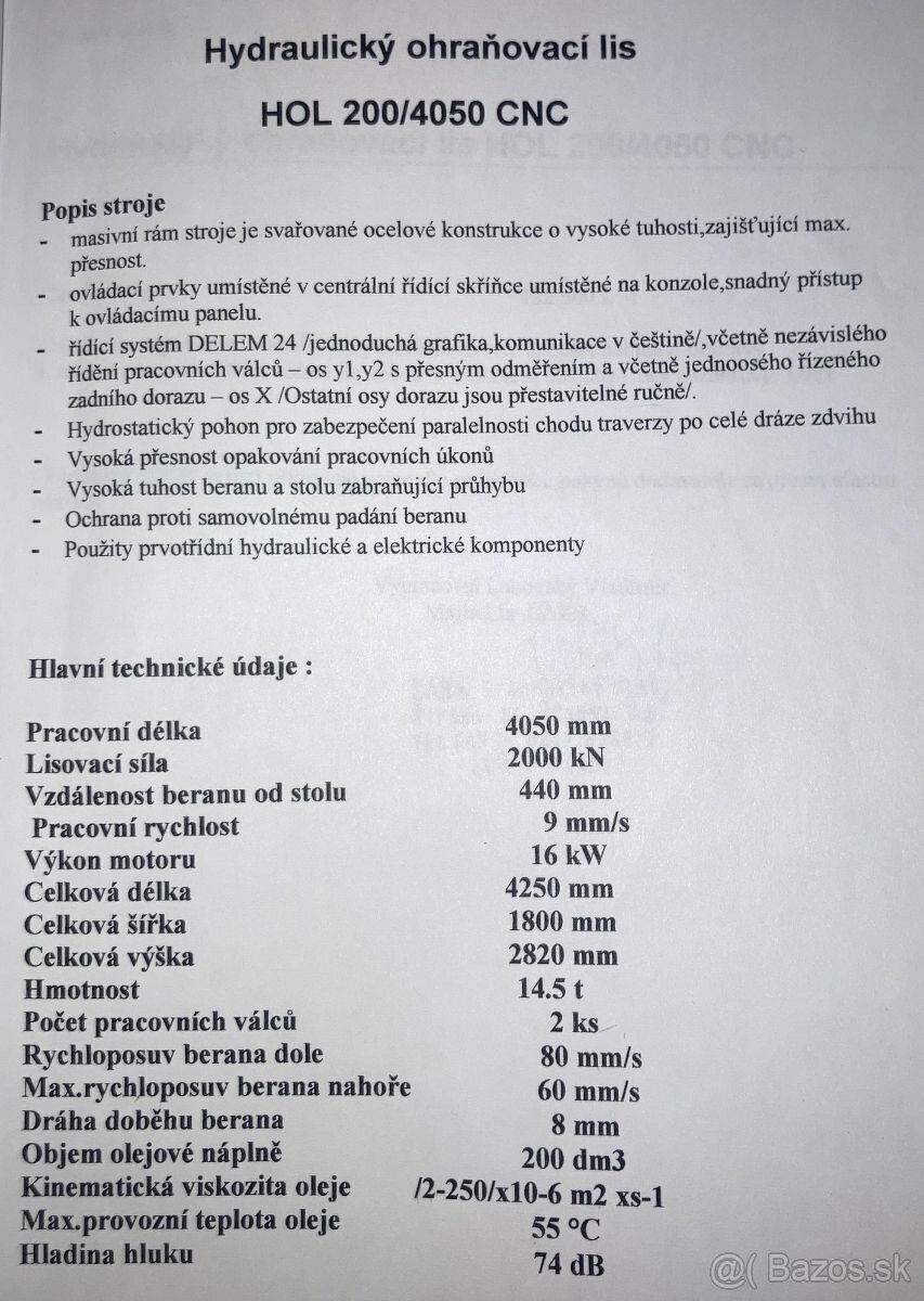 Lis ohraňovací HOL 200/4050 - 6