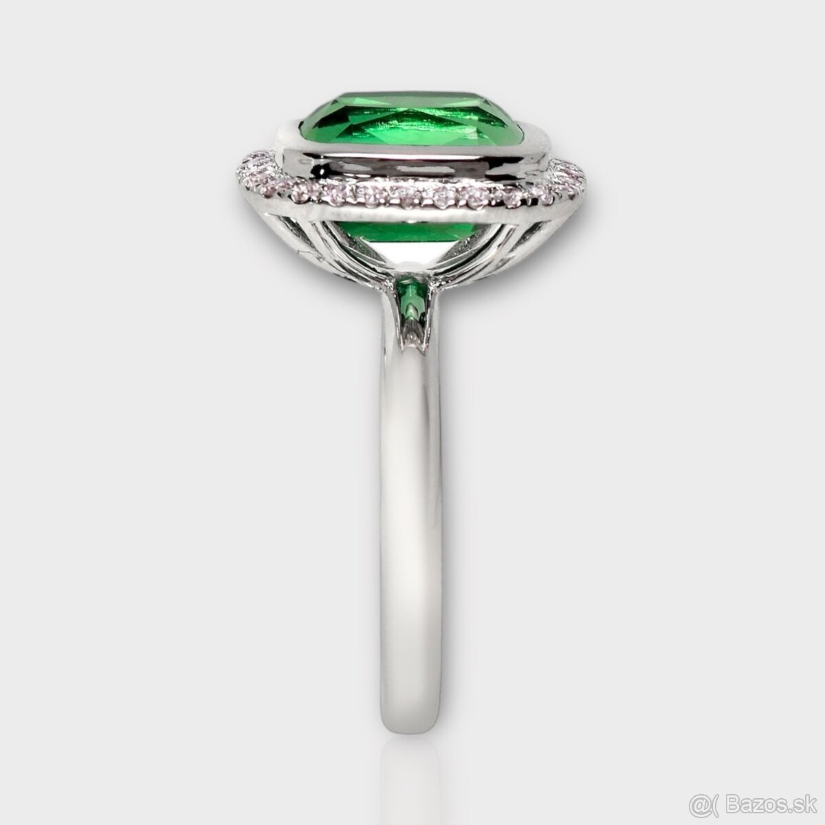 Luxusný zlatý prsteň s mohutným Turmalínom a diamantami - 6