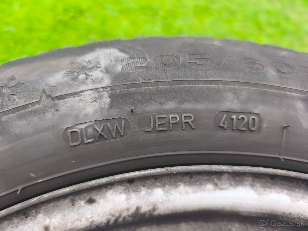 Plechové disky r16 5x112 ET33 + zimné pneu - 6