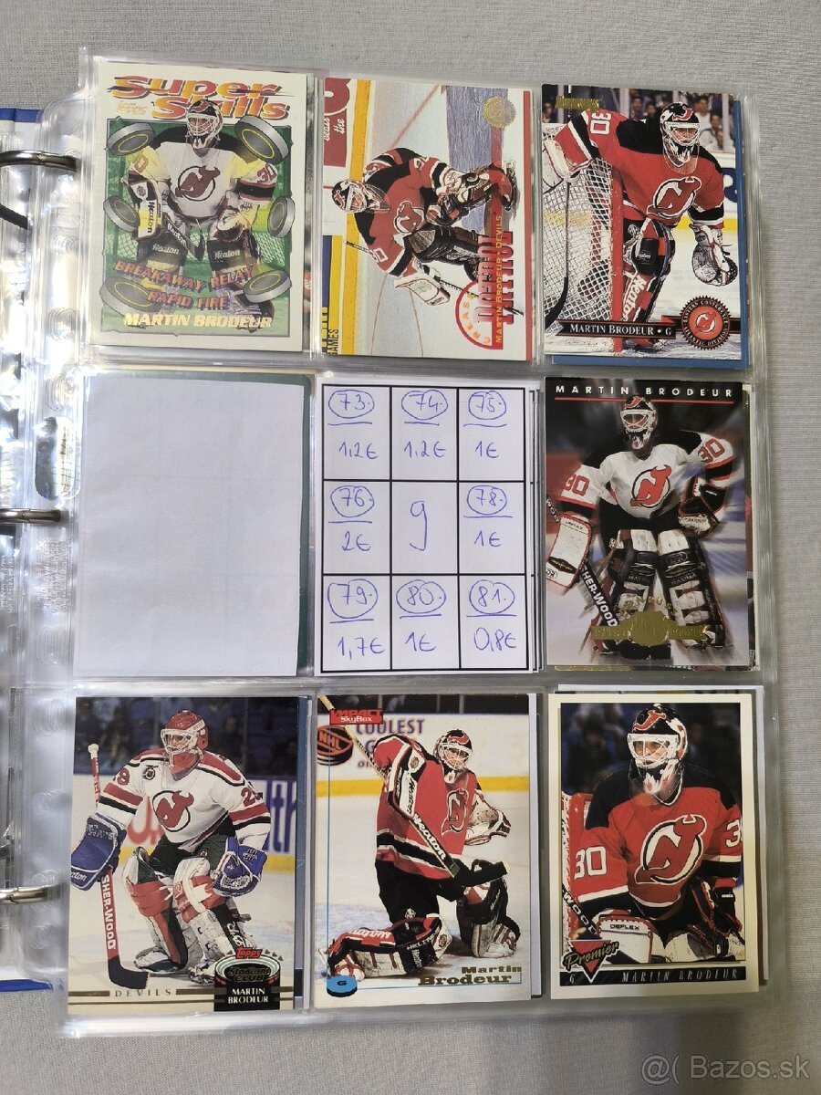 Hokejové kartičky - Martin Brodeur 1 - 6