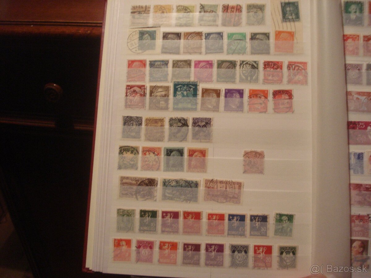 60 str. album A4 + 1300 rôznych známok Nemecko Európa Svet - 6