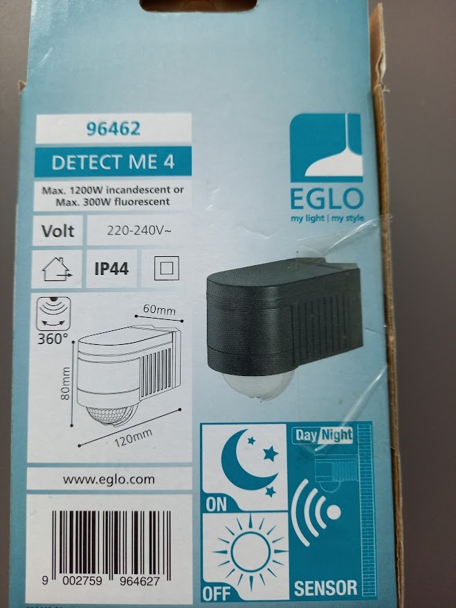 Vonkajší senzor pohybu EGLO- NOVÝ - 6