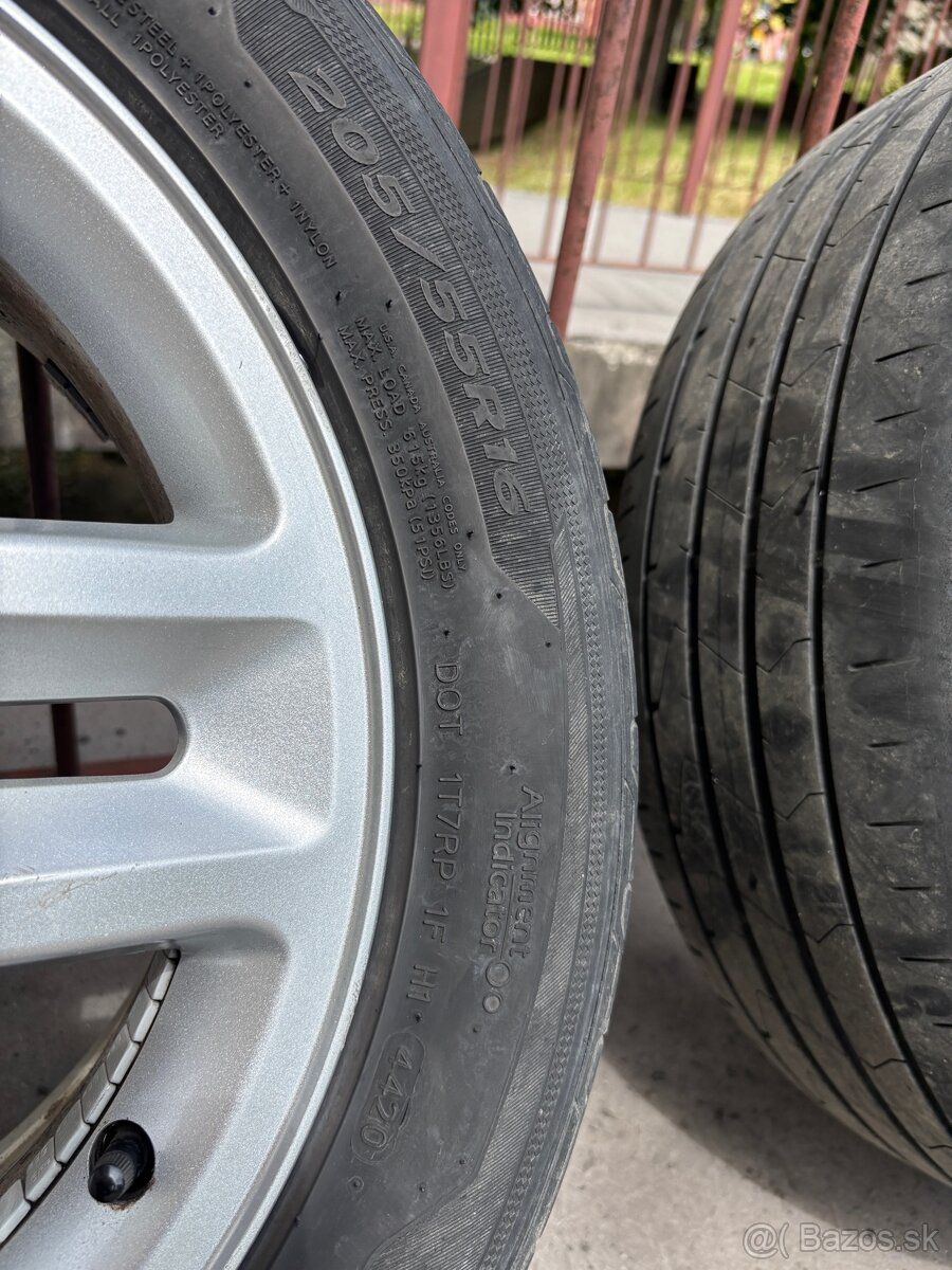 Predám disky Renault 4x100 R16 205/55 - 6