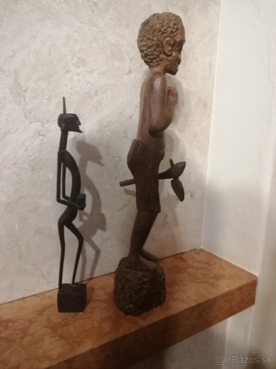 Drevené exotické sošky Afrika, Ázia. - 6