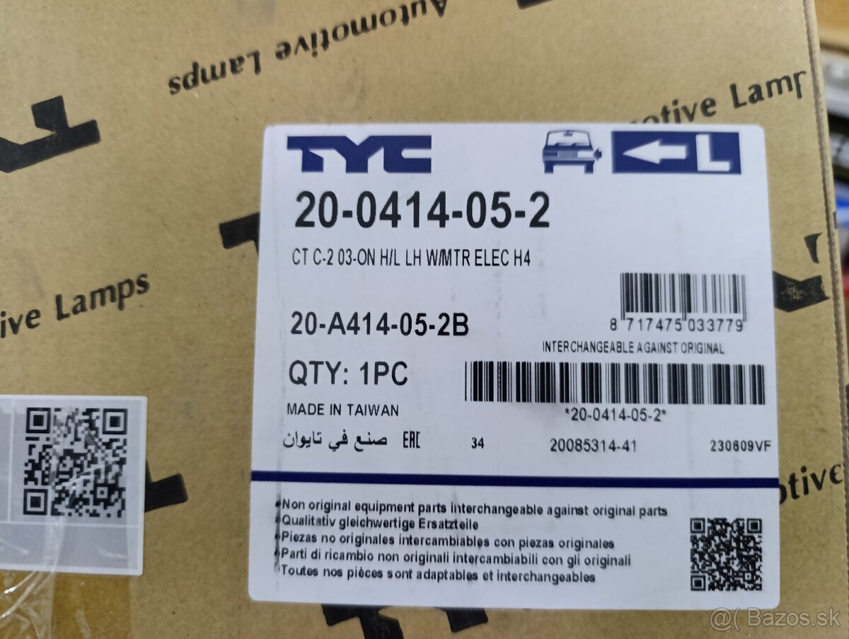 Ľ H4 predný svetlomet Citroen C2 - 6