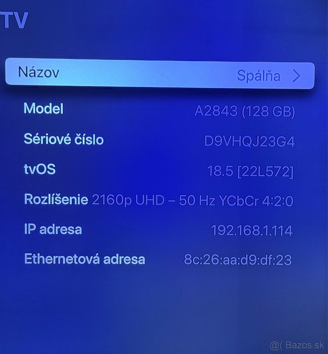 Apple TV 4K Wi‑Fi + Ethernet 128GB - 2022, model: A2843 #4 - 6