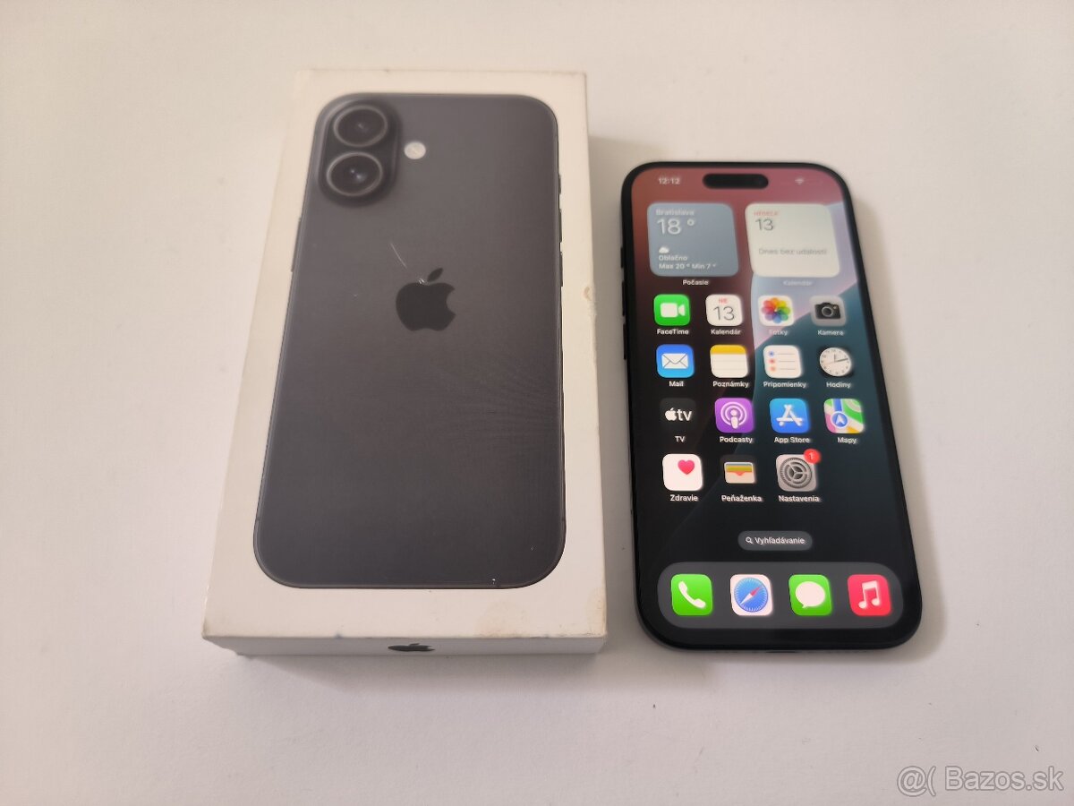 apple iphone 16 Plus 128gb Black / Batéria 93% - 6