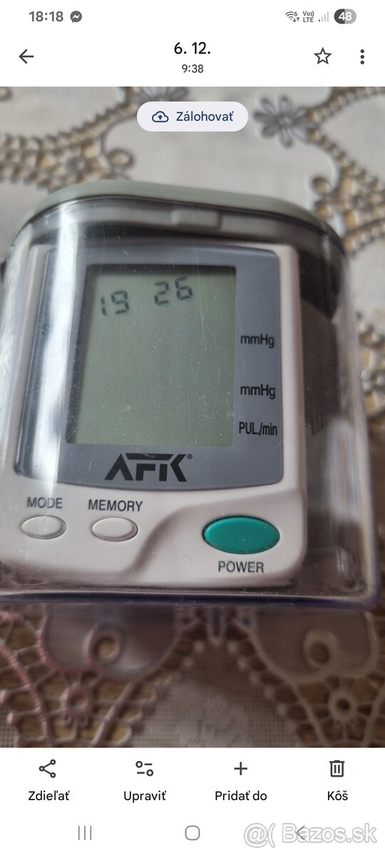 Predam zápastový tlakomer - 6