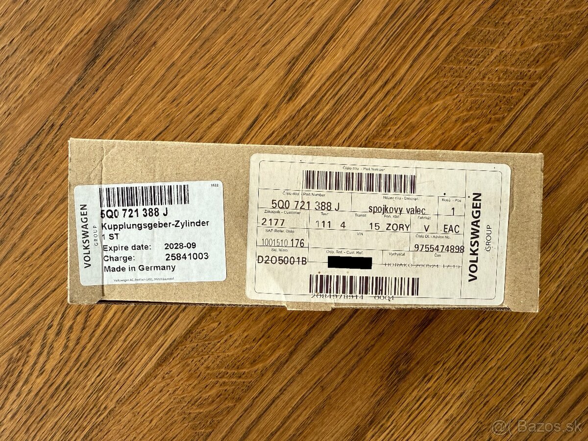 Nový hlavný spojkový valec VW Passat B8 - 6