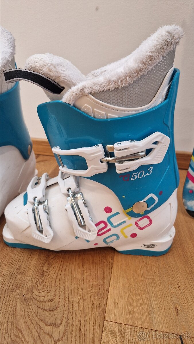 Detské lyže 130 cm + lyžiarky - 6