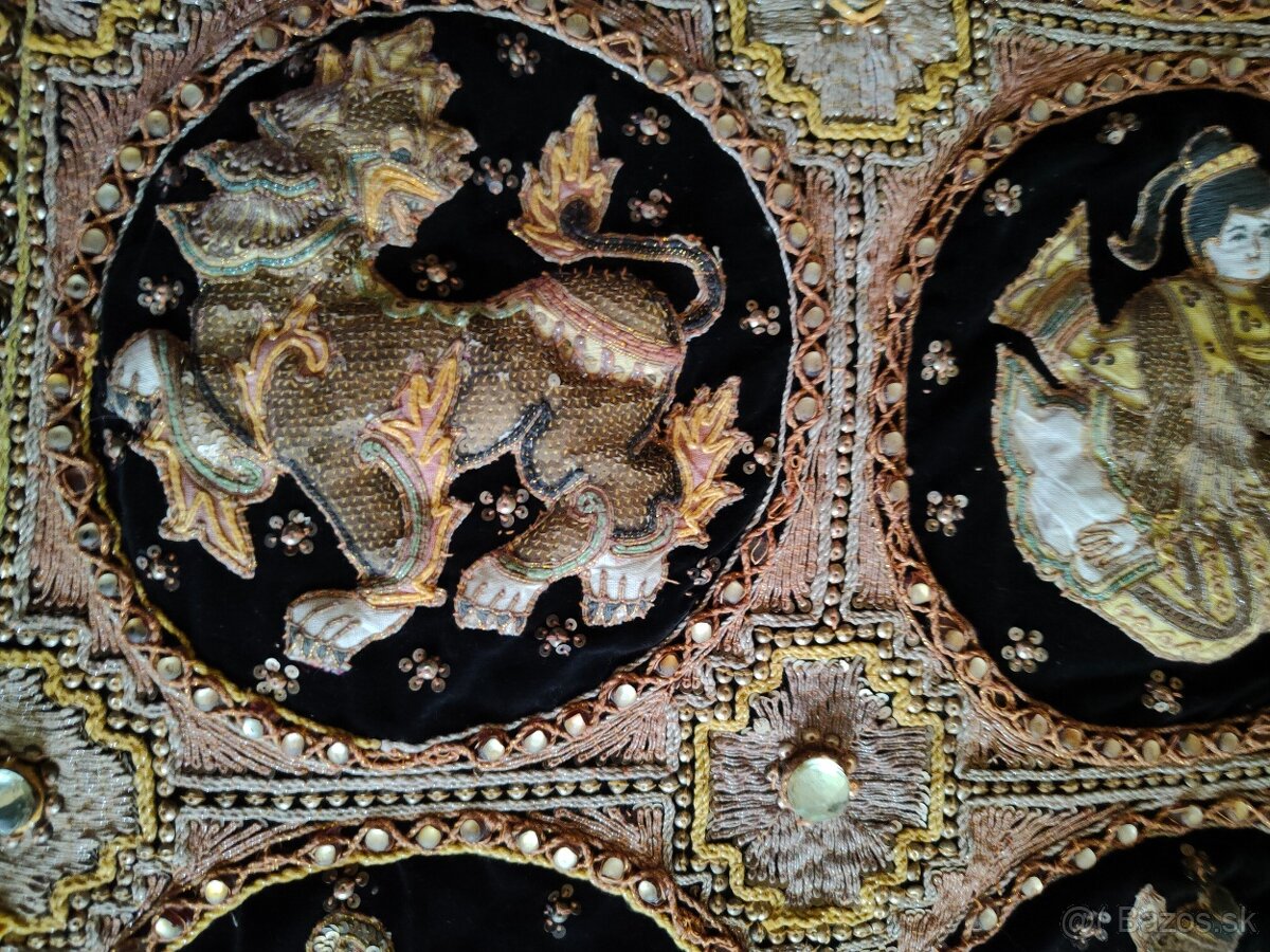 Vzácny gobelín Kalaga Barmská - 6