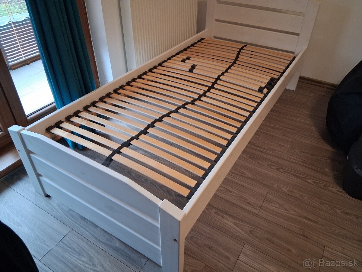 Predám drevenú postel 200x90 - 6