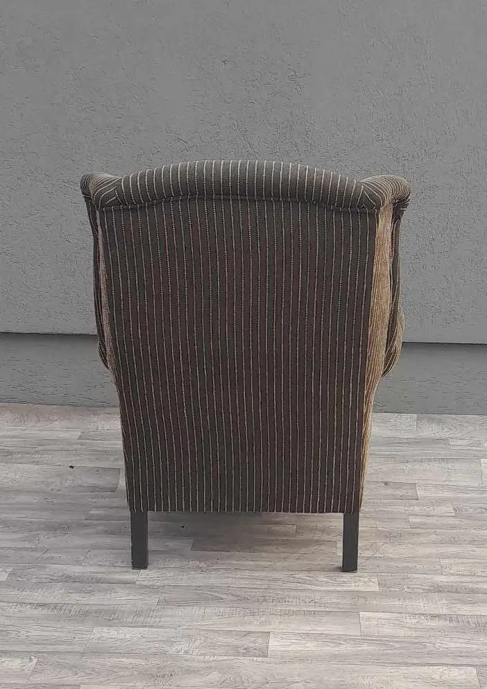 Kreslo pruhované “ UŠIAK „. - 6