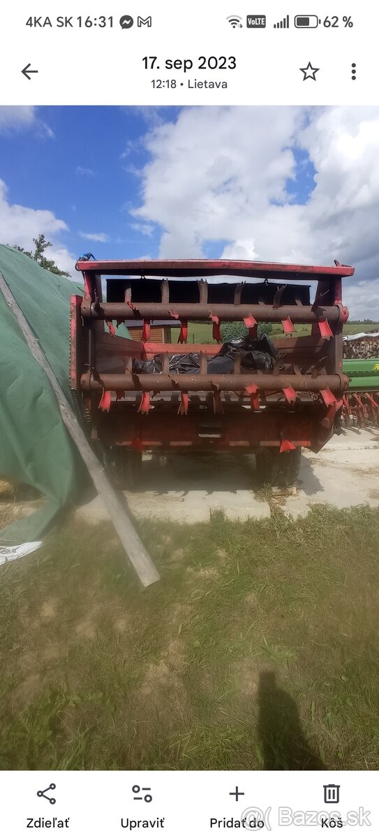 Rozmetadlo maštalneho hnoja 4,5t - 6