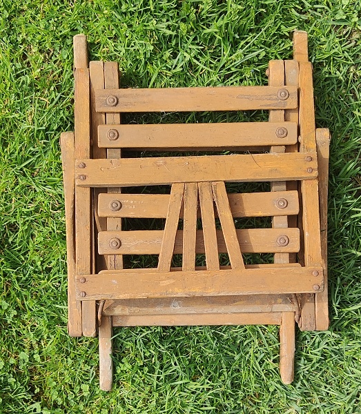 retro skladacia stolička pre deti - 6