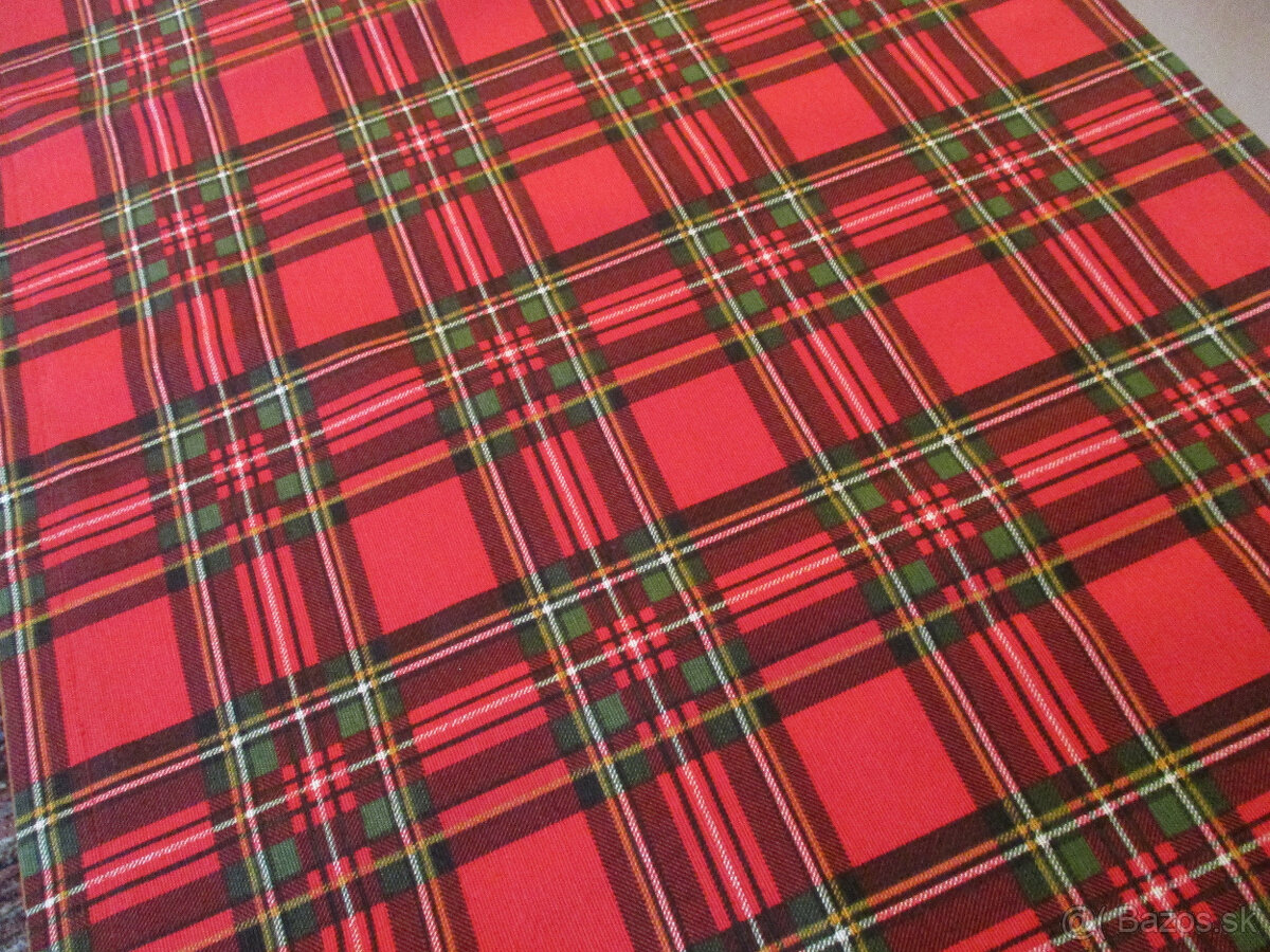 Obliečky a štóla vianočné káro - 6