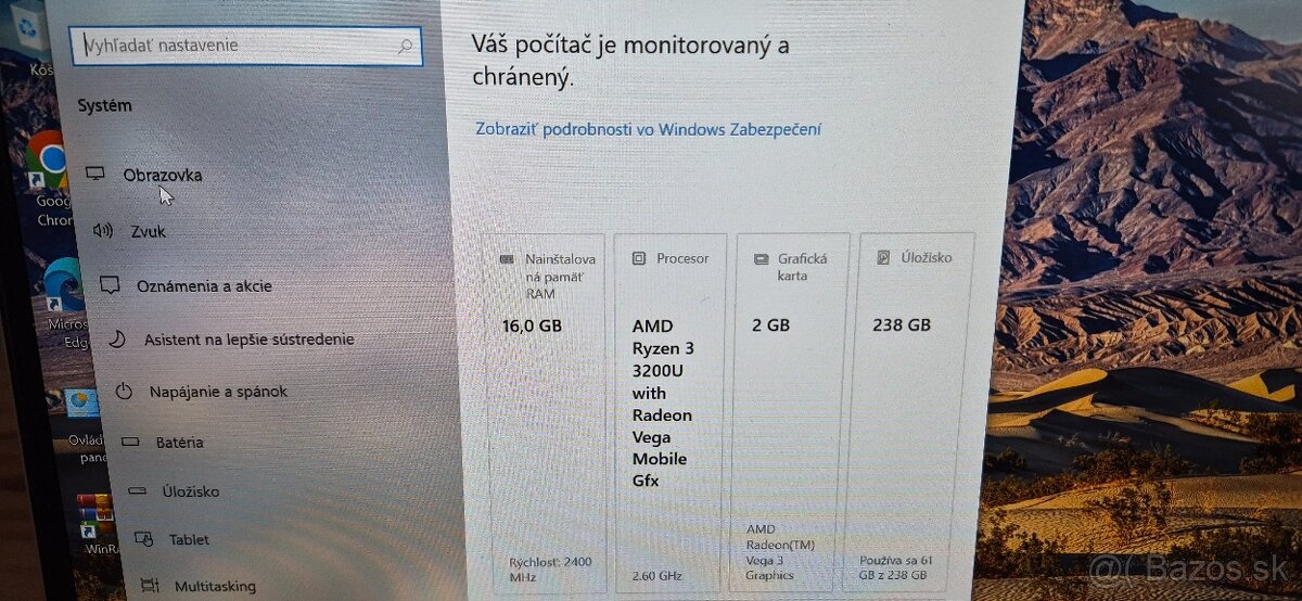 HP Probook-Ryzen 3 3200U ,16GB DDR4,256gb nvme LED Full HD, - 6