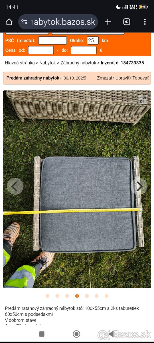 Predám záhradný nábytok ratanovy - 6