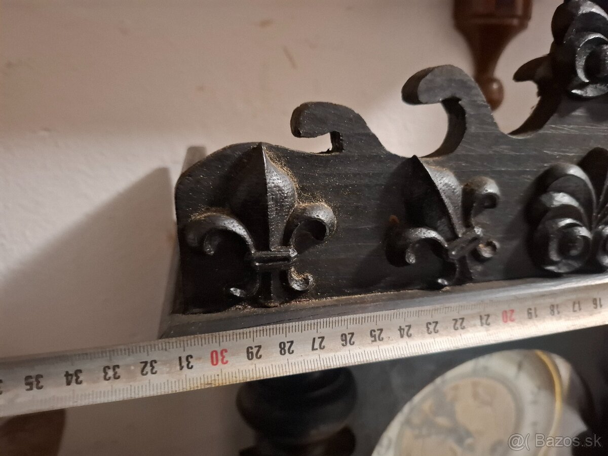 Predám funkčné starožitné nástenné hodiny Junghans zdobené s - 6