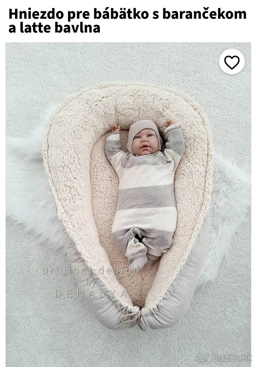 Hniezdo pre bábätko s barančekom Denalya - 6