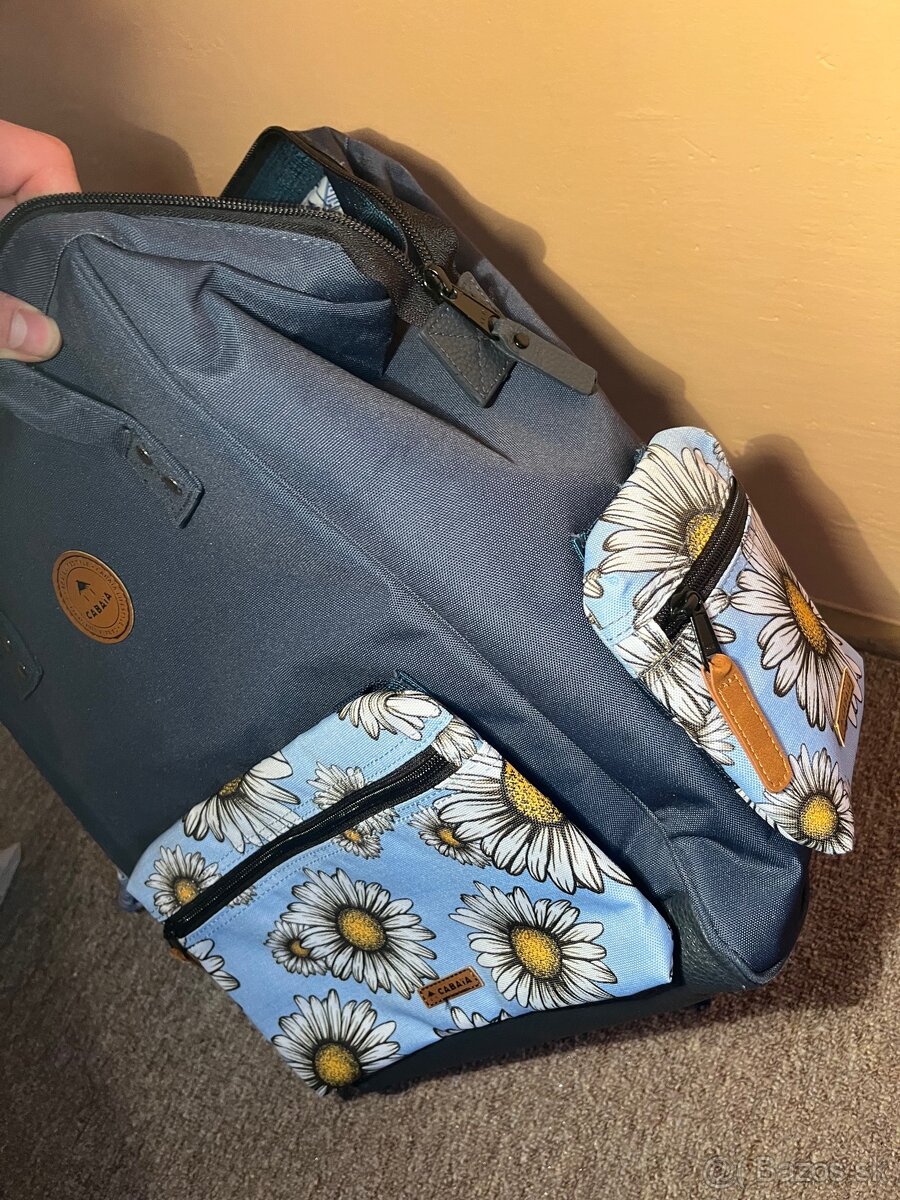 Cabaïa Batoh - Modrý, kapsičky so sedmokráskami - 6