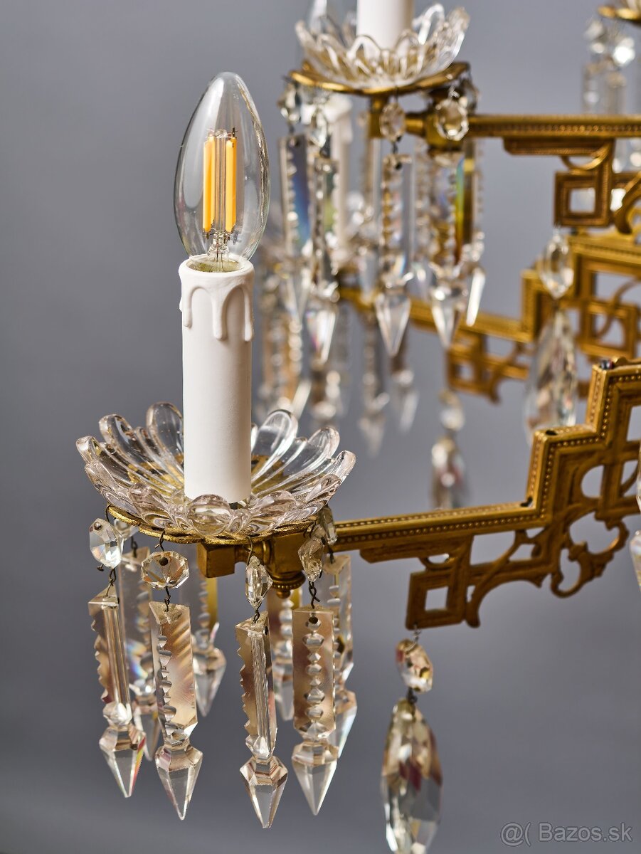 Veľký luster Art Deco na 12 žiaroviek - 6