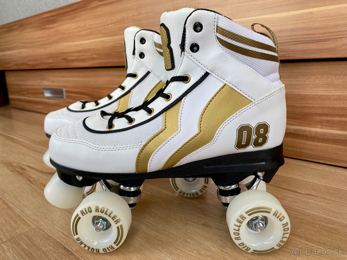 Rio Roller Varsity White/Gold vel. 40,5 - 6