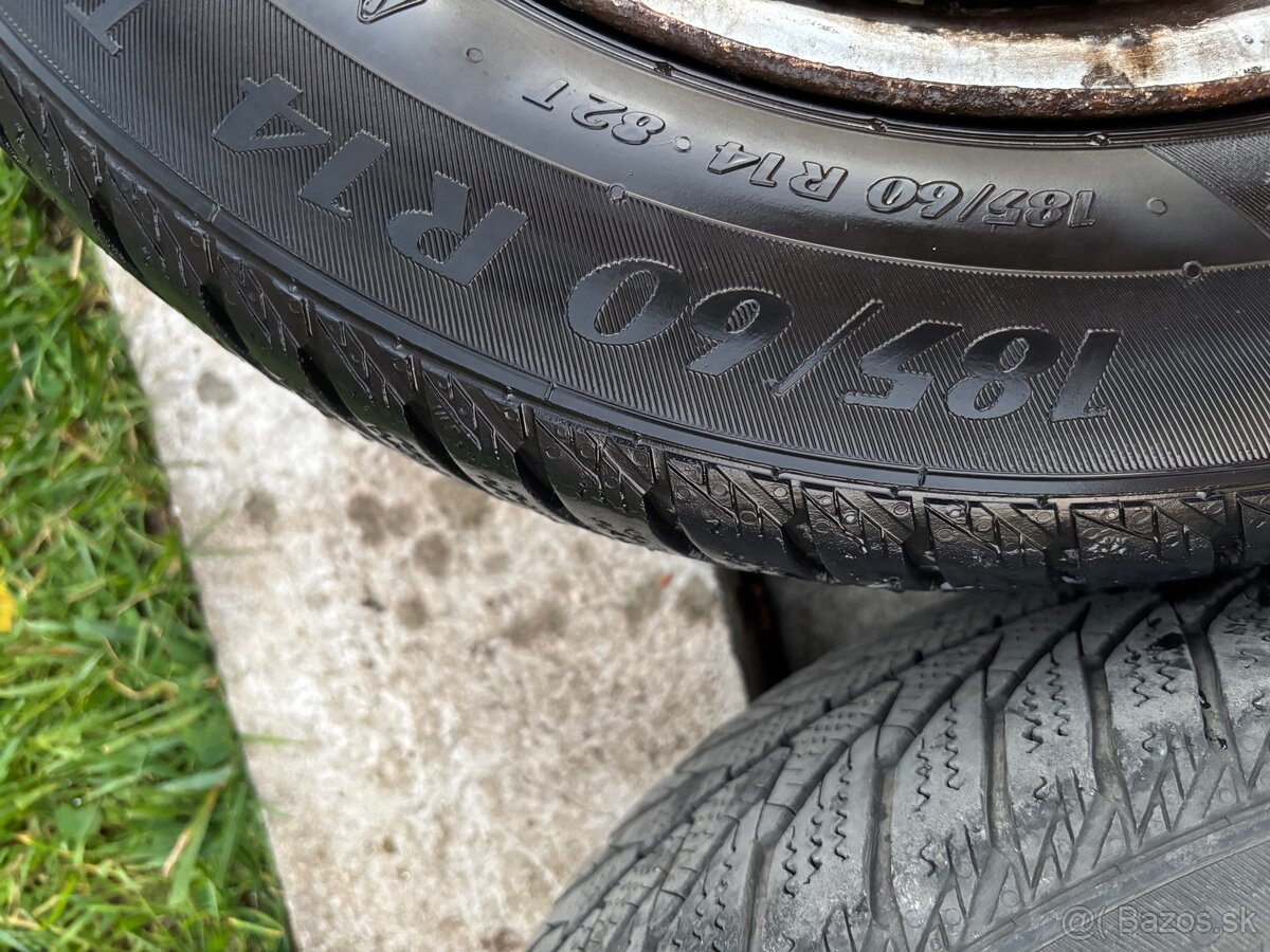 Plechové disky 5x100 - R14 + originál puklice - 6