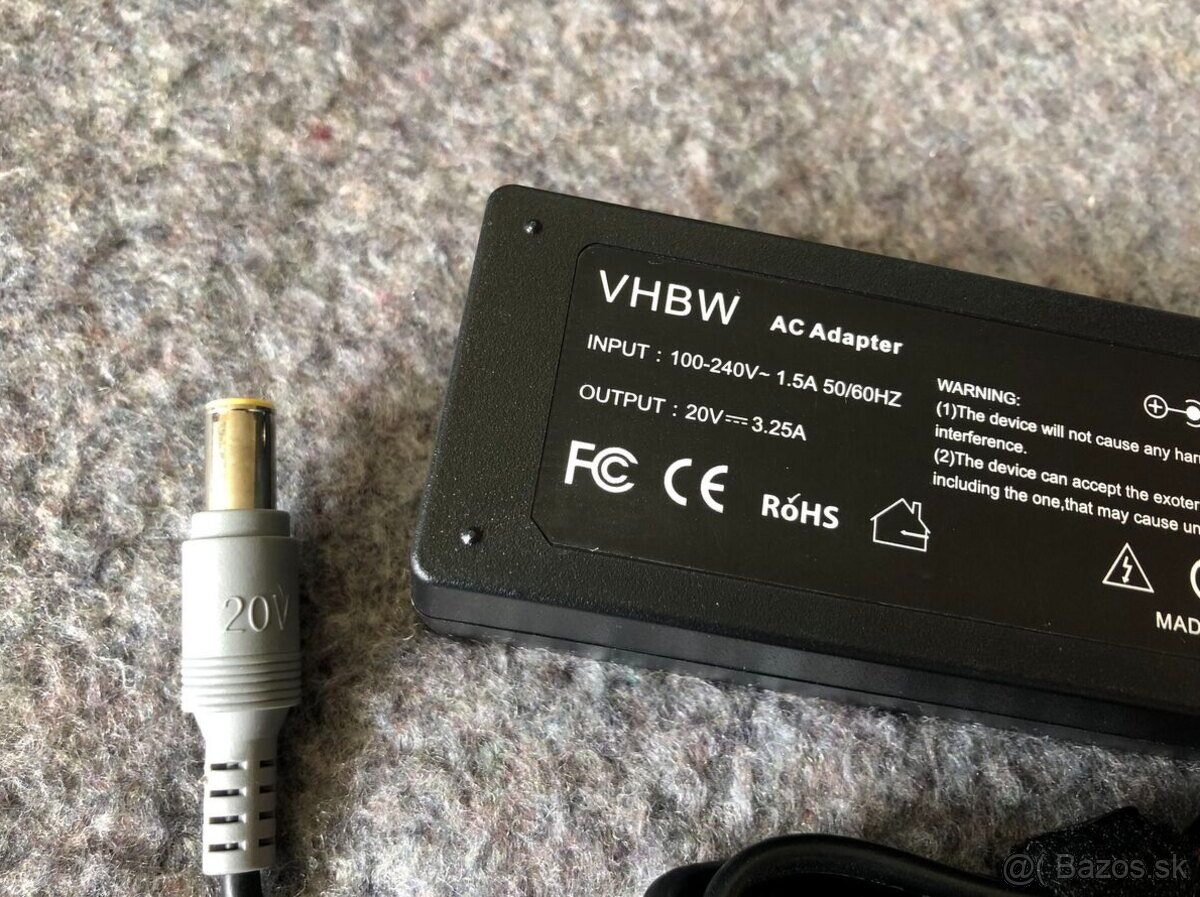 Nabíjačka na notebook LENOVO 20V 3,25A 4,5A rôzne konektor. - 6