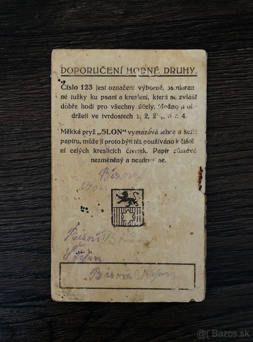 Starý prvorepublikový zápisník. - 6