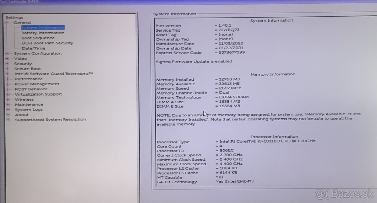 Predám notebook Dell Latitude 5410 i5 32GB RAM 1TB SSD - 6