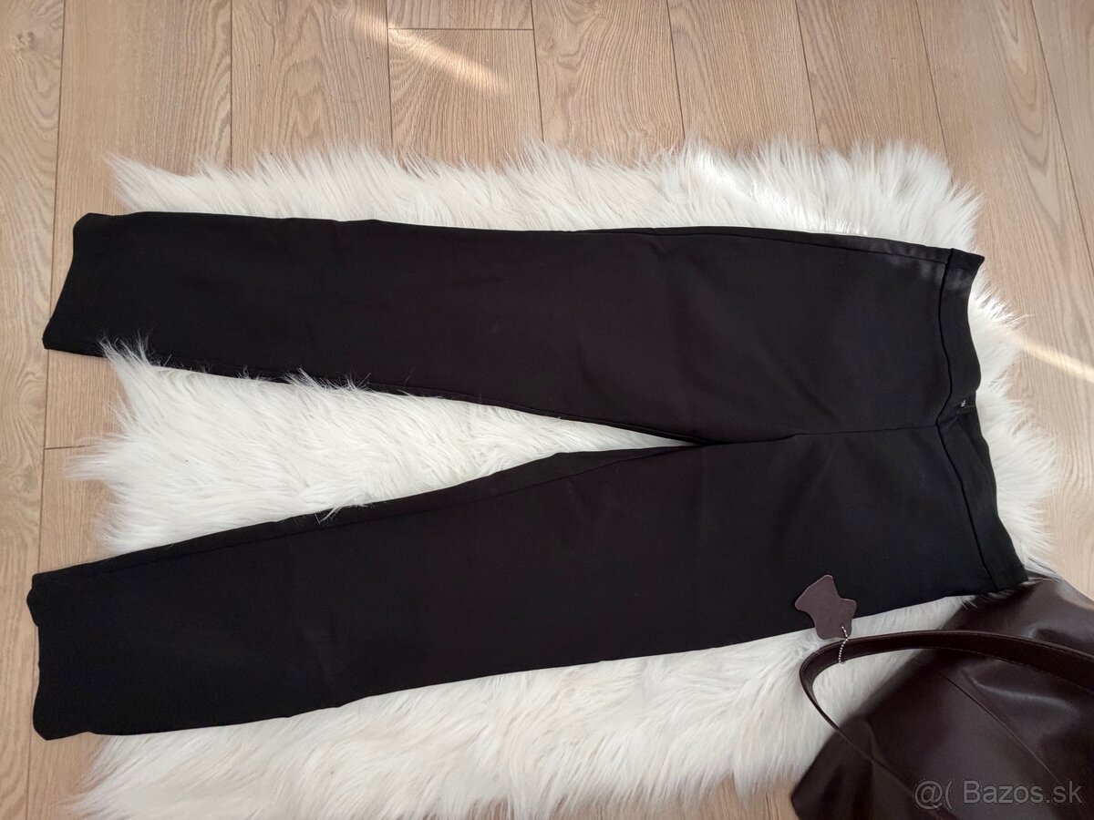 Dámske čierne elegantné nohavice XS, ZARA - 6