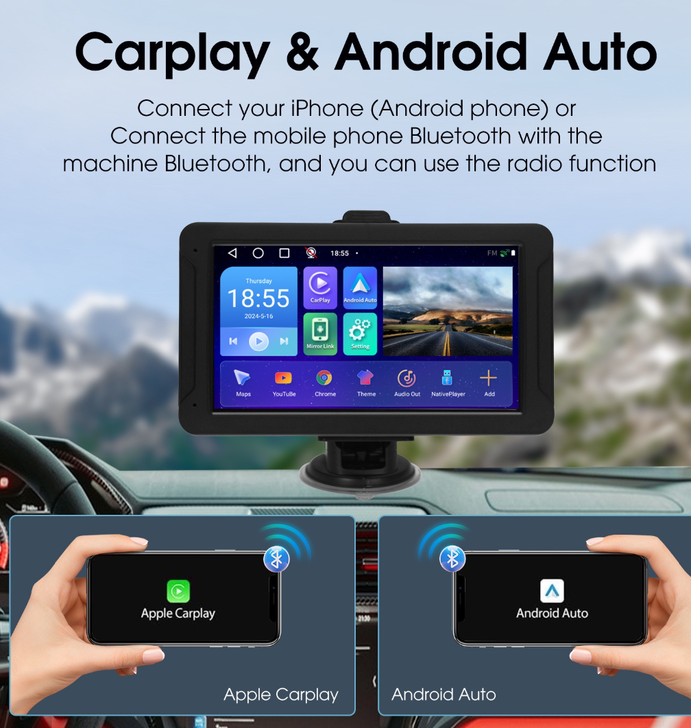 GPS Smart 7",2+32GB,Android 10,CarPlay+AAuto,WiFi,BT,IGO202 - 6