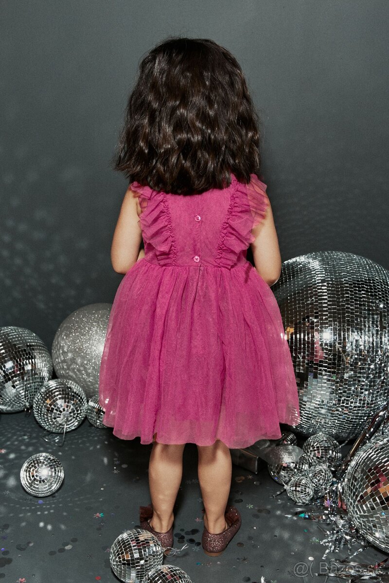 Nádherné vyšívané tylové spoločenské šaty značky Next - 6