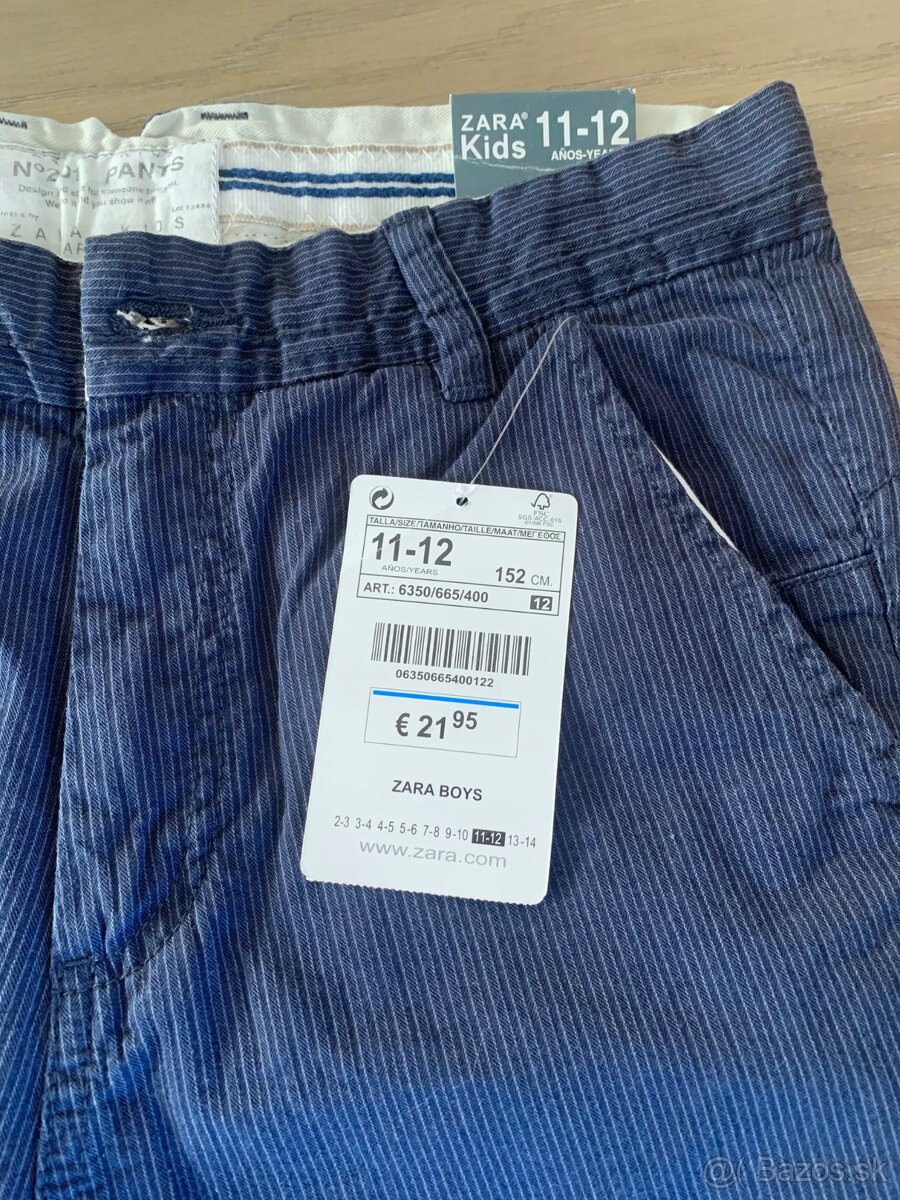 Nohavice chlapčenské NOVÉ, 11-12r., veľkosť 152, ZARA - 6