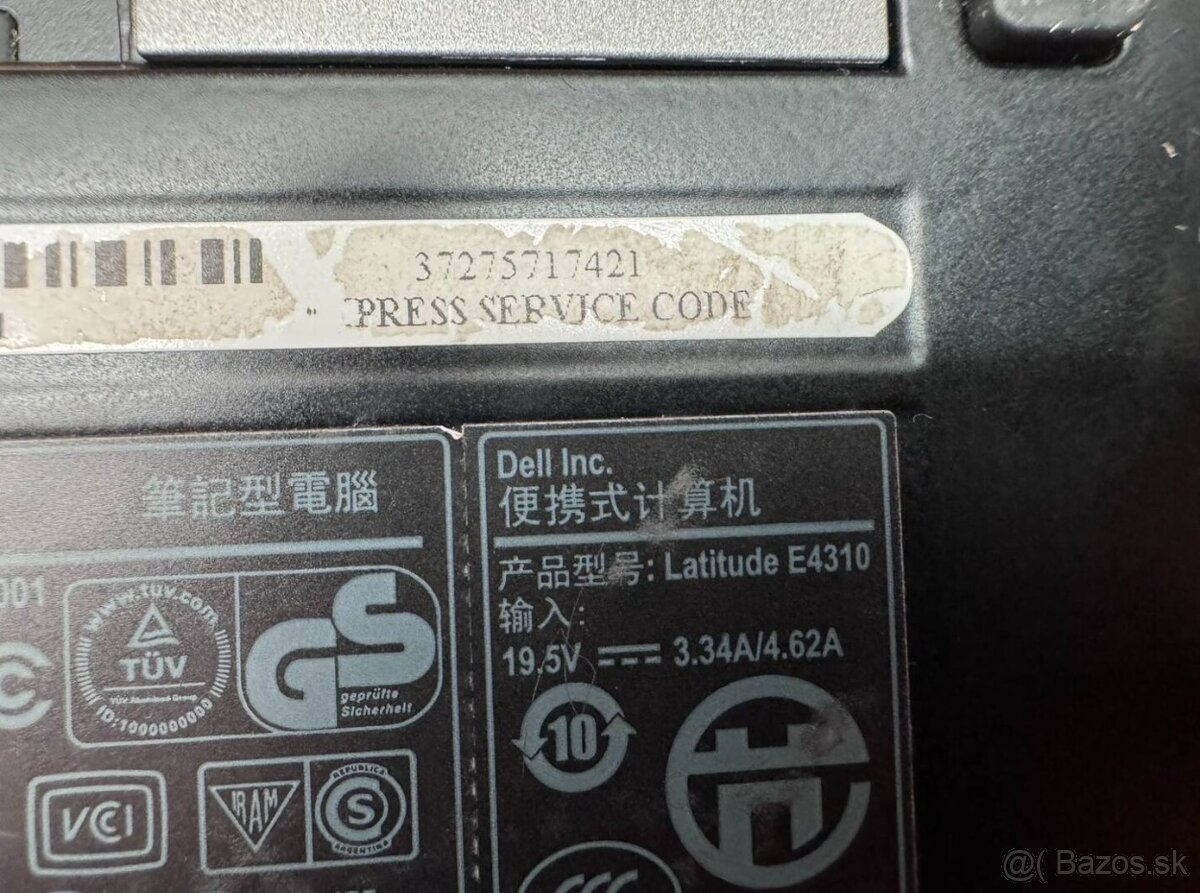 Predám pokazený notebook na náhradné diely zn.Dell e4310. - 6