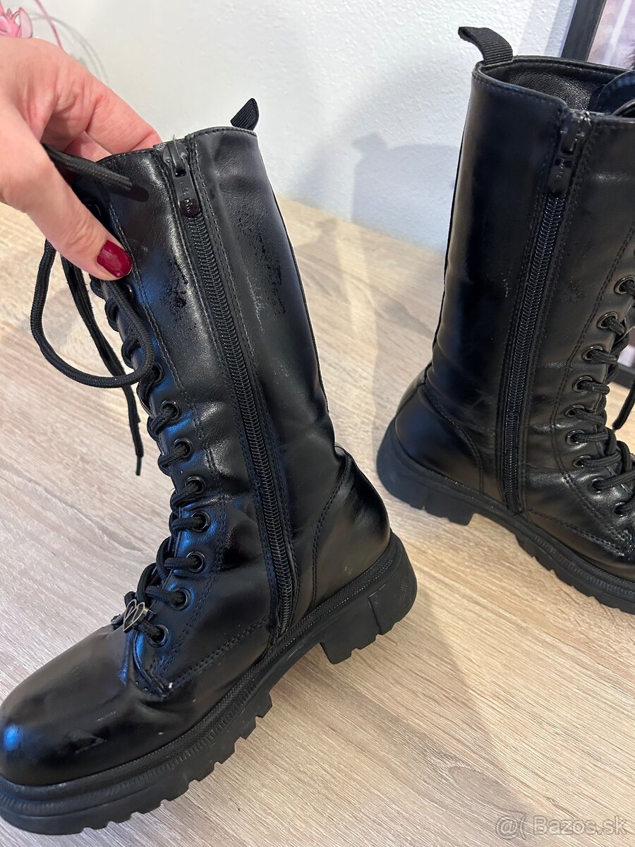 Nelly Blue dievčenské zimné topánky /vysoke čižmy na zips - 6