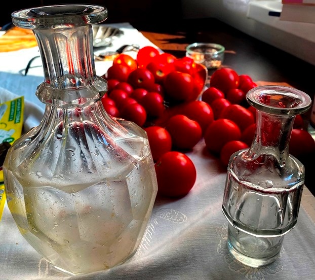 sklo: malachitové, amfora, jantárové, krištál, soška, misa - 6