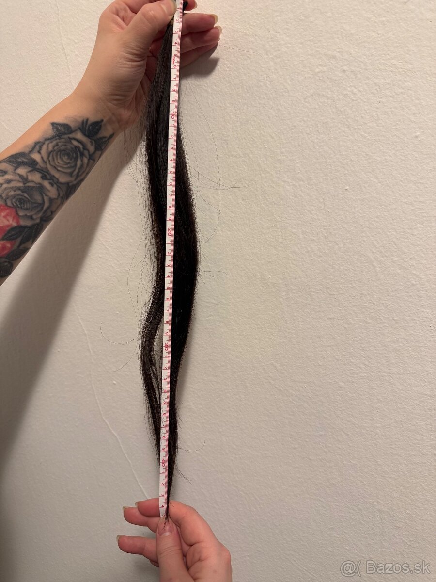 Hnedé panenské ruské vlasy - 55cm - 6