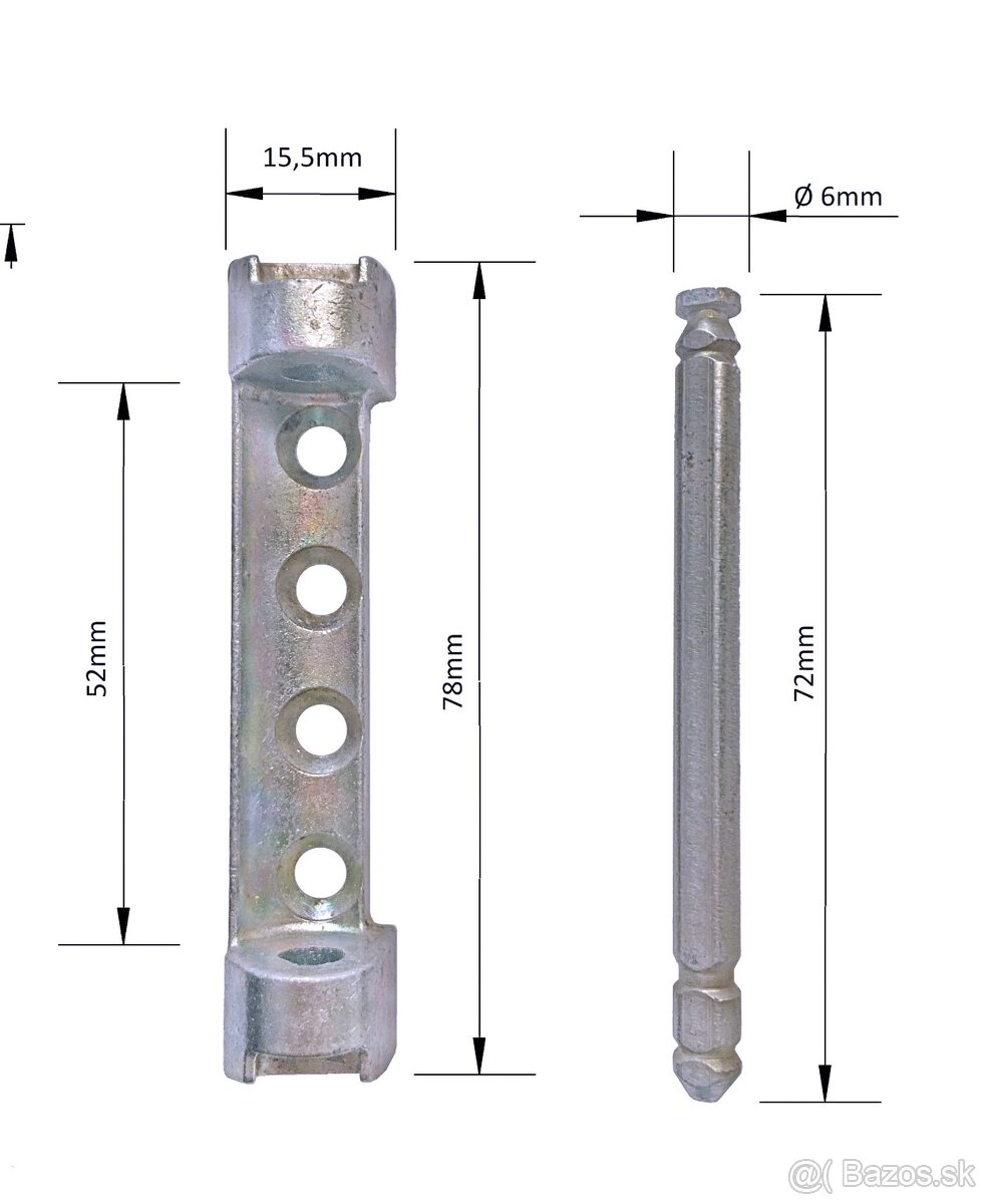 Kovanie MACO - horné a dolné závesy ( pánty ) - 6