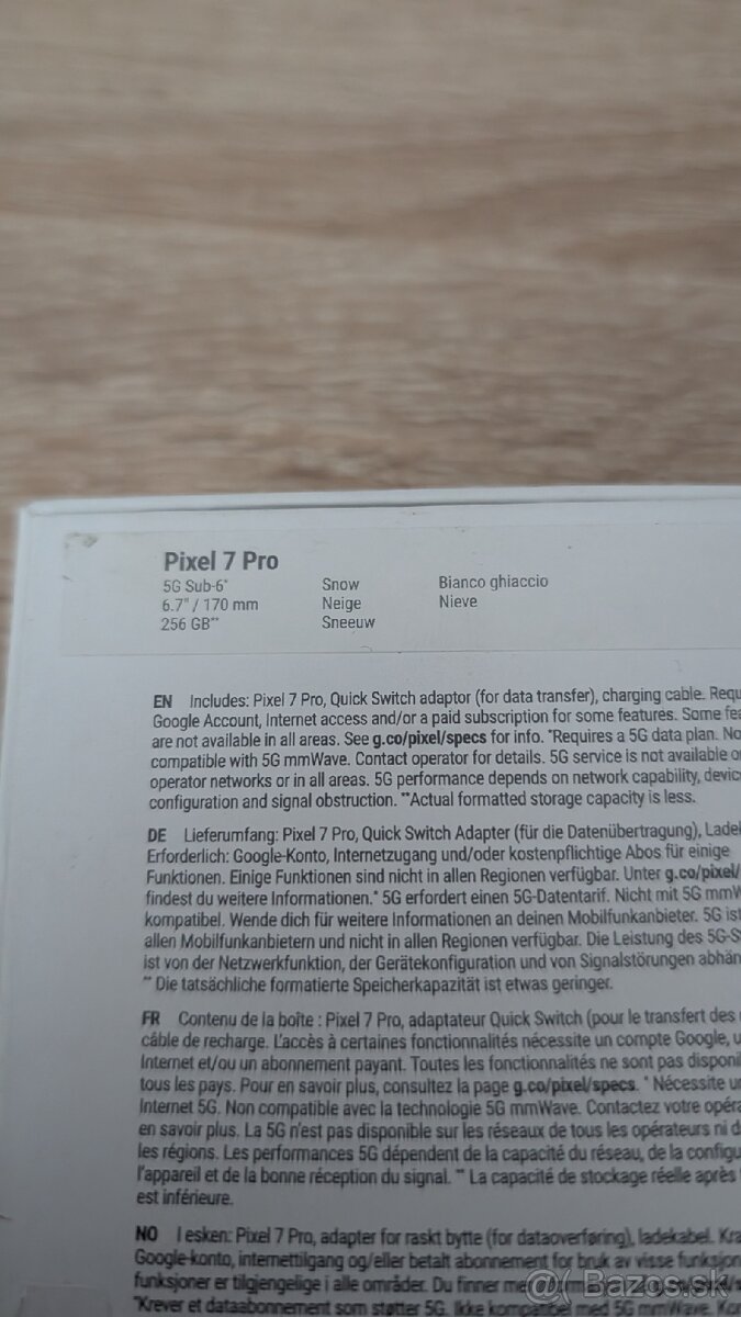 Predám Google Pixel 7 pro 256gb biely - 6