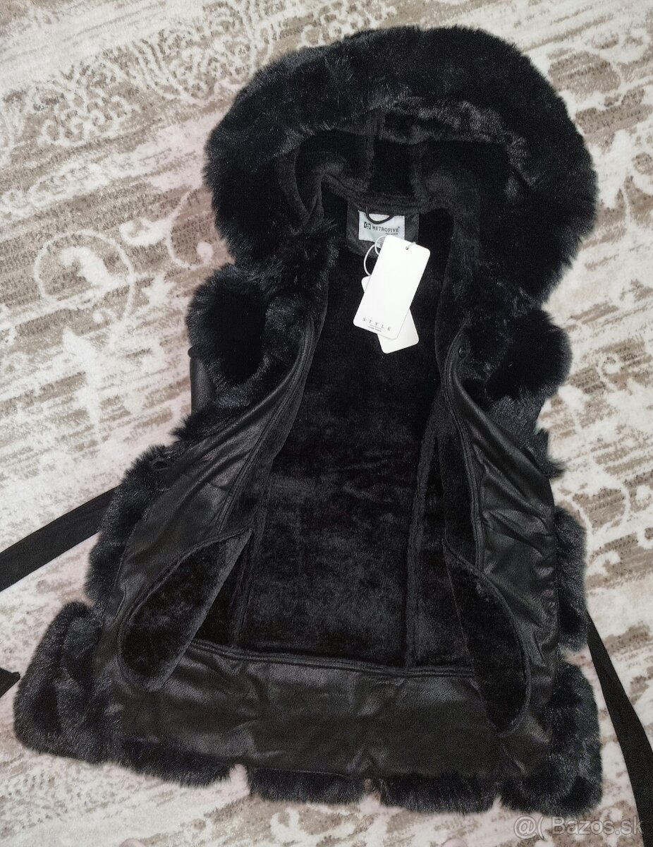 Kožušinová vesta veľ. S - 6
