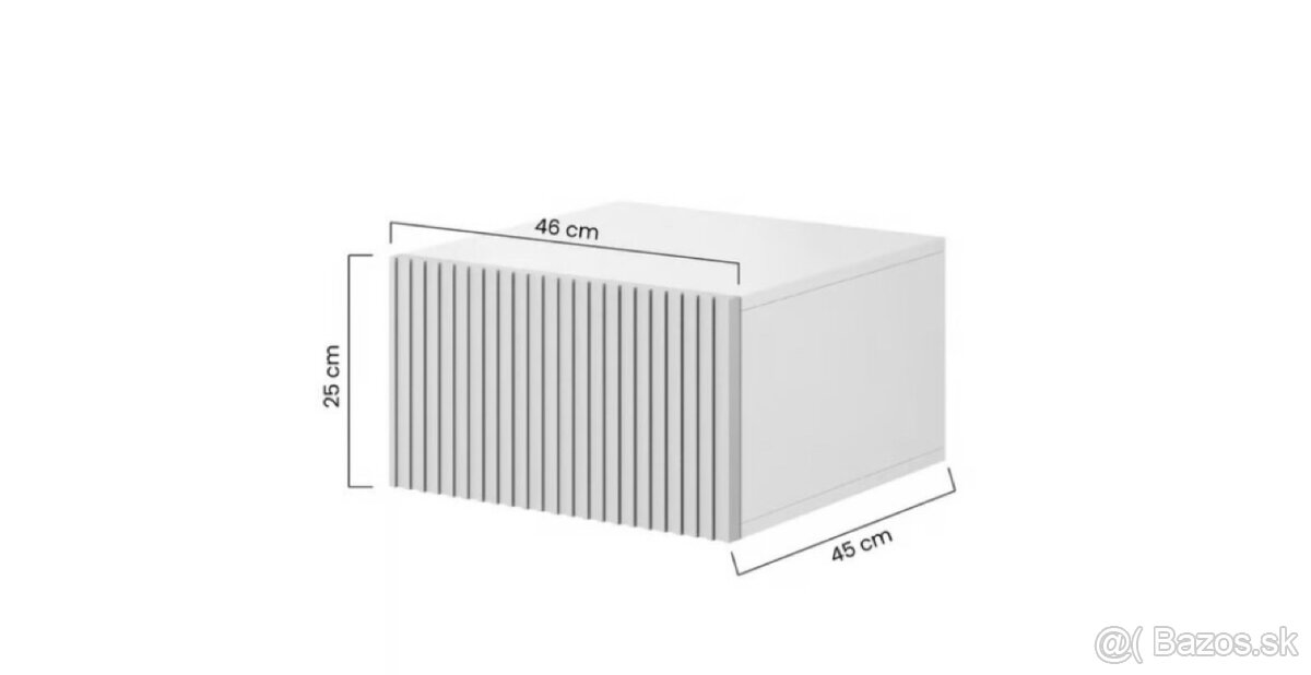 2x iba zmontovaný závesný nočný stolík + DOVOZ ZDARMA - 6