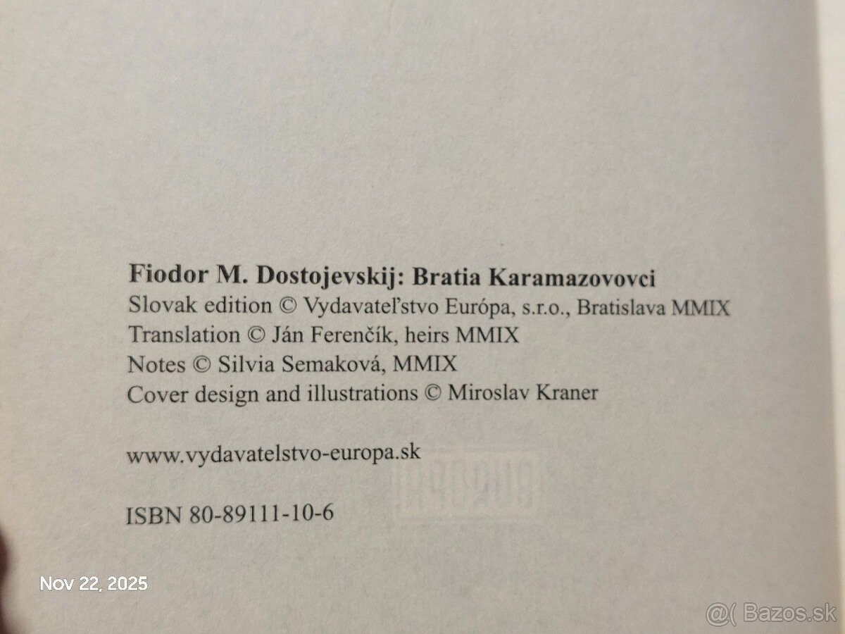 F. M. Dostojevskij 'Bratia Karamazovci' - 6