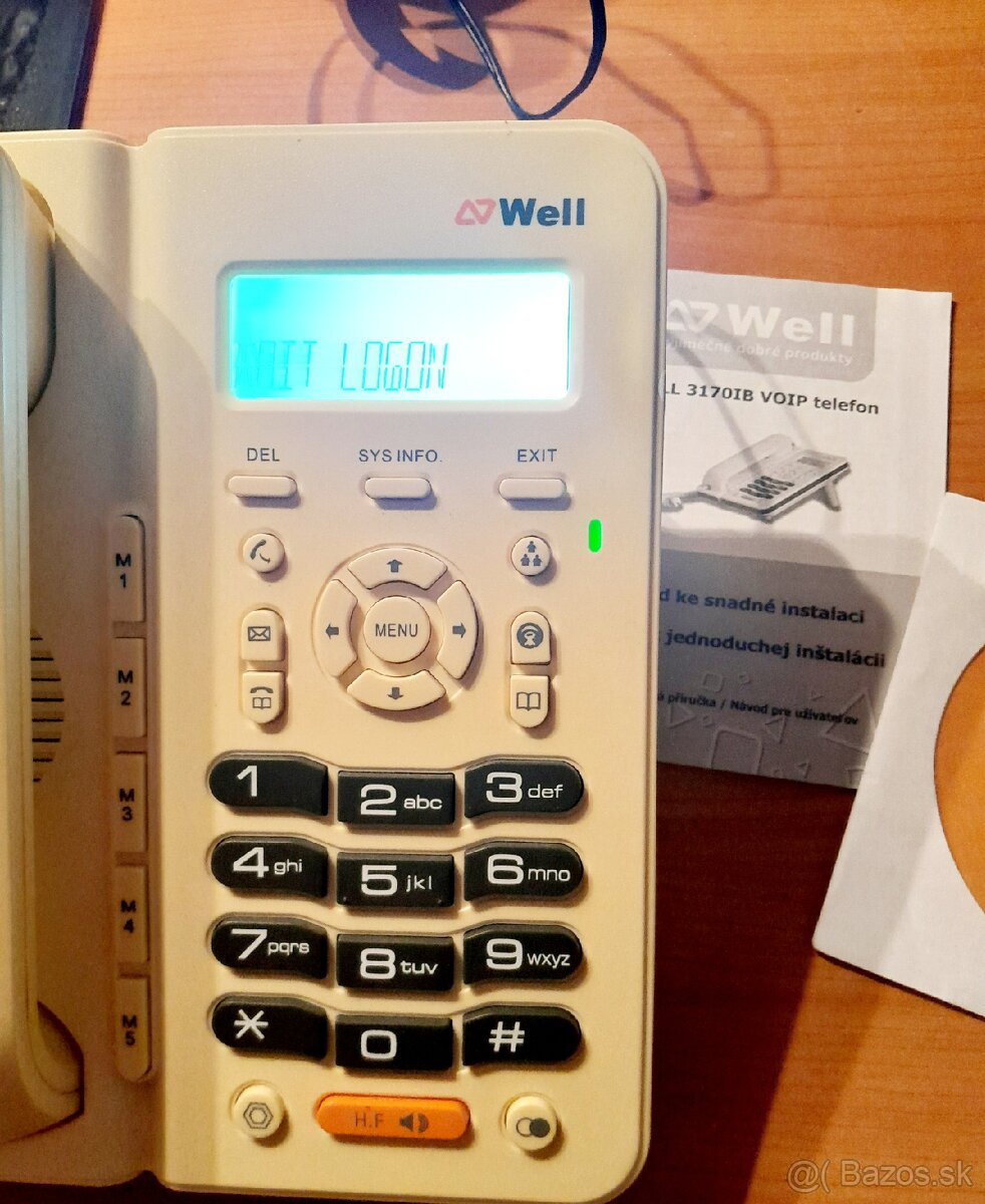IP, ADSL, WIFI - Telefón Well 3170IB Antik - 6
