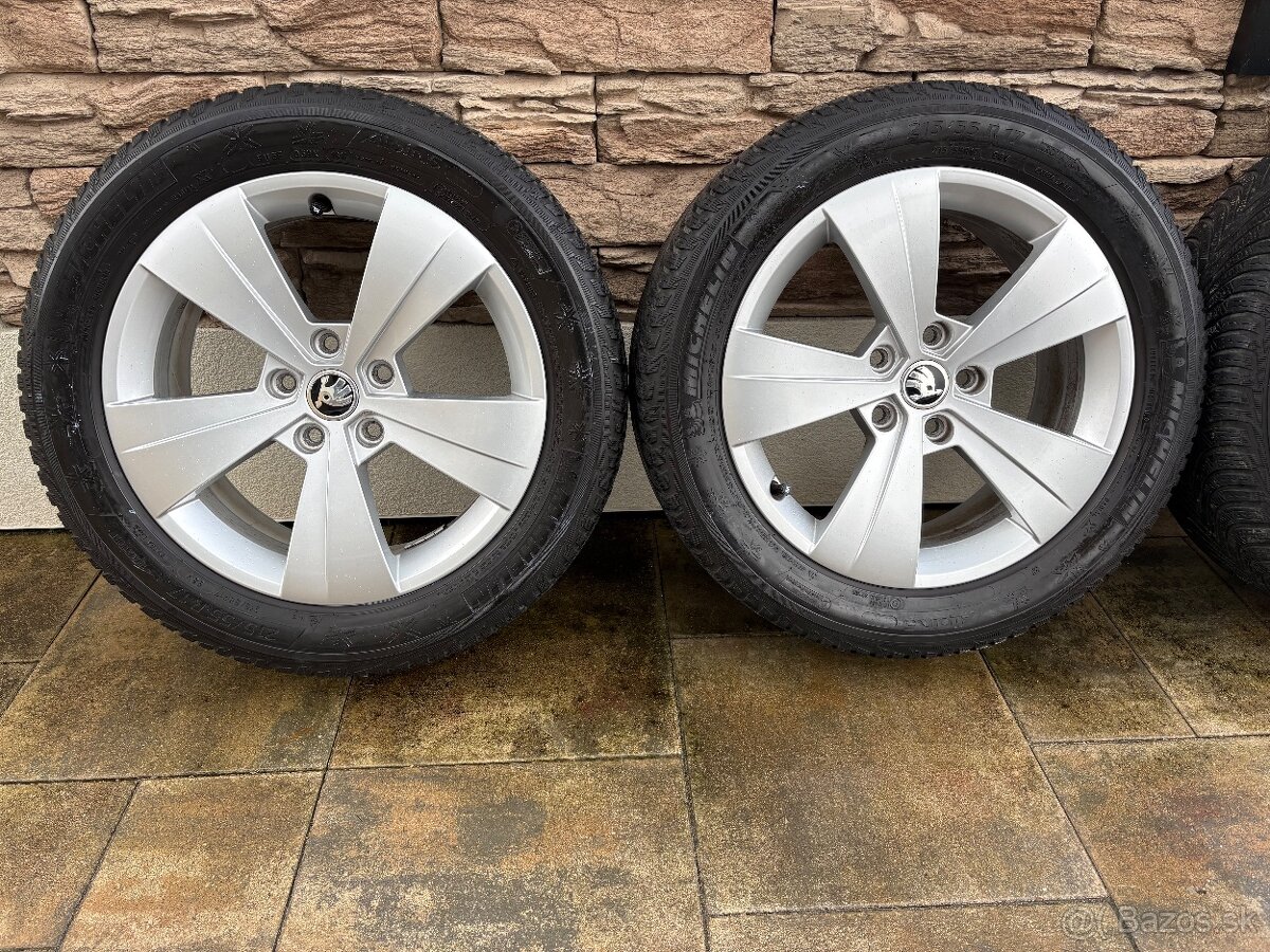 ALU DISKY SKODA TRITON 5x112 R17 + ZIMNÉ PNEU 215/55 R17 - 6