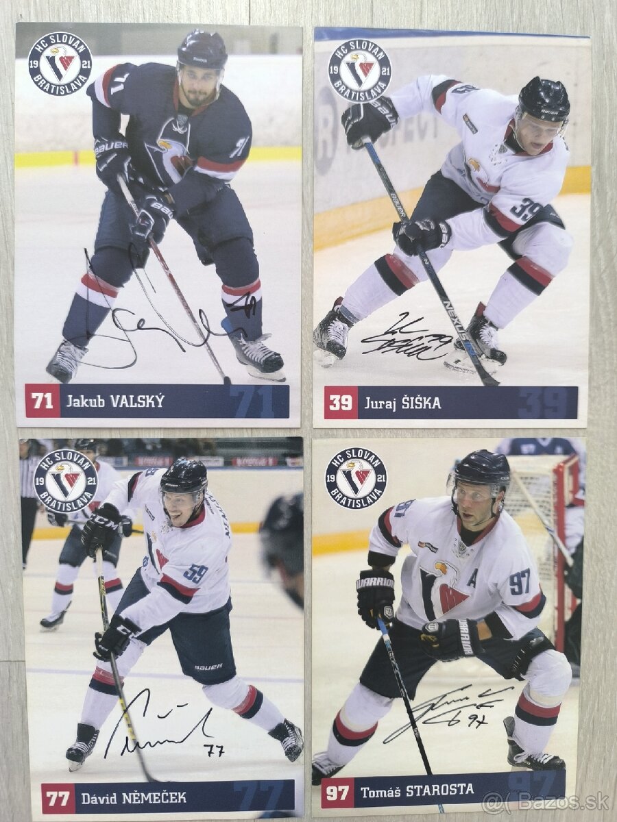 Predám podpísané kartičky HC Slovan Bratislava. - 6