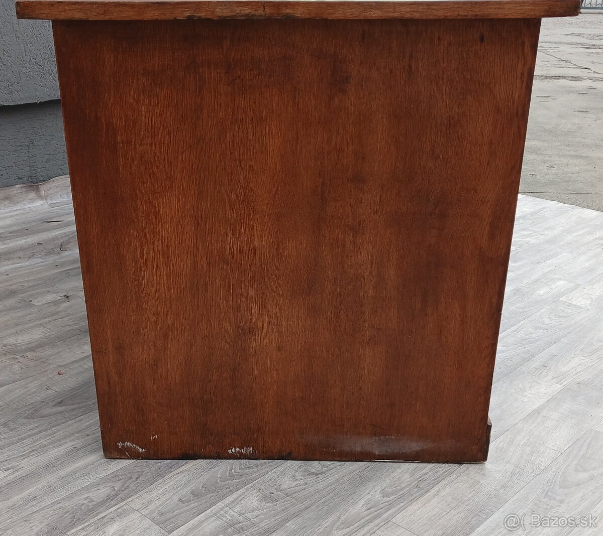 Stôl písací starožitný roletový. - 6